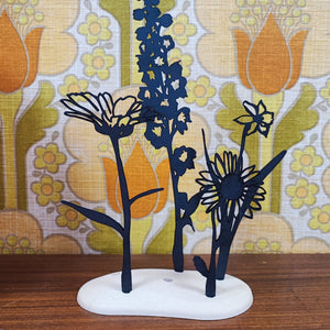 Geboortebloemen zwart mdf | Joeff