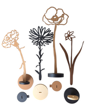 Afbeelding in Gallery-weergave laden, Levensbloemen zwart/walnoot- of eikenhout | Joeff
