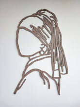 Afbeelding in Gallery-weergave laden, Meisje met de parel | Houten lijntekening | Collectie Meesterwerk
