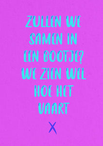 Zullen we samen in een bootje? | Kaarten Joeff