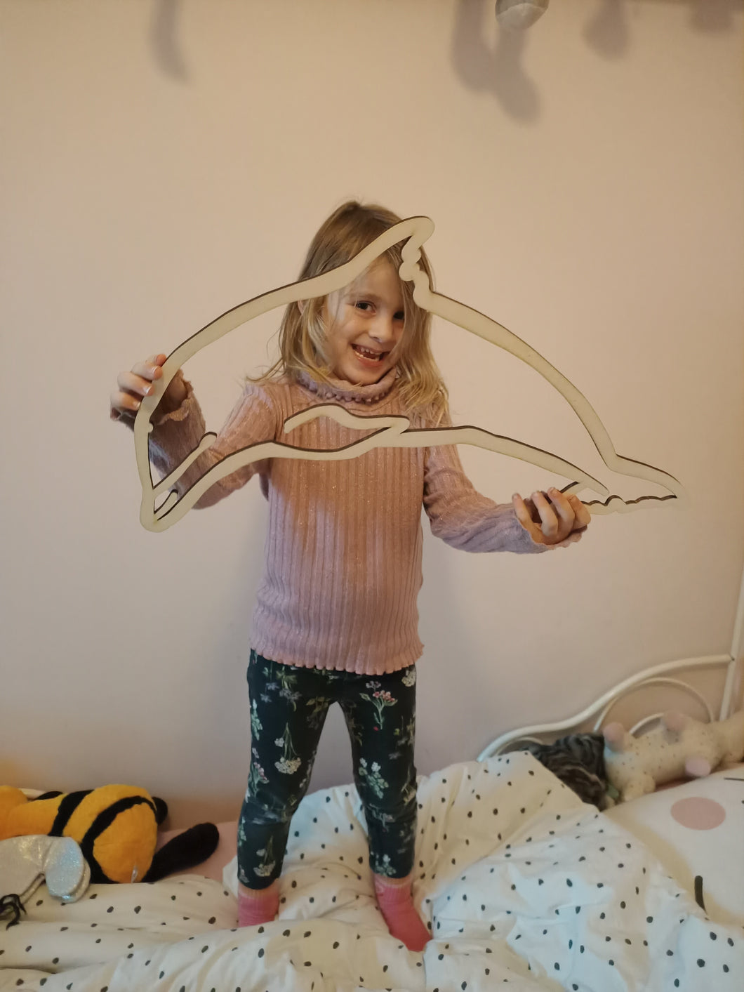 Dolfijn | Houten lijntekening XL | Collectie Kinderkamer
