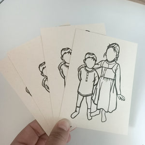 Lijntekening als ansichtkaart en/of poster | Voor bestaande klanten