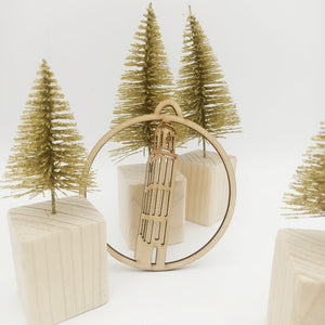 Houten kerstbal Zwolle Peperbus | 10 cm